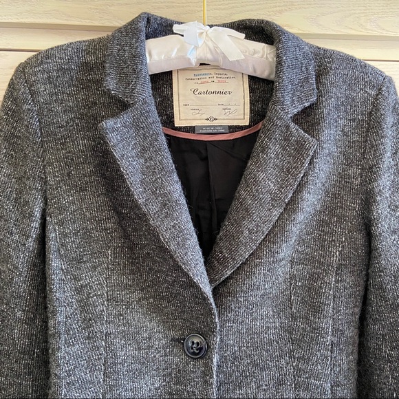 Cartonnier Anthropologie Gray Knit Blazer Cardigan | Size Extra Small - Picture 2 of 8